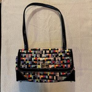 CHANEL Multicolor Mademoiselle Velvet Shoulder Bag, Patent Trim & CC Turn-Lock